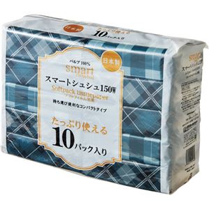 （まとめ） イデシギョーティッシュペーパー スマートシュシュ2／3 150組／個 1パック（10個） 【×5セット】
