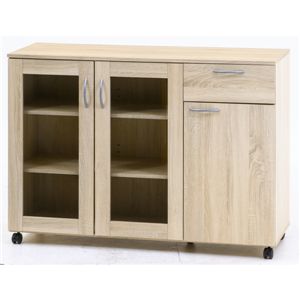 キッチン収納キャビネット 約115×40cm 組立品【代引不可】